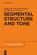 Cover: Segmental Structure and Tone - De Gruyter