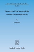 Cover: Das unechte Unterlassungsdelikt. - Duncker & Humblot