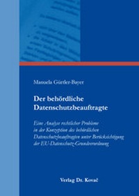 Abbildung von: Der behördliche Datenschutzbeauftragte - Kovac, Dr. Verlag