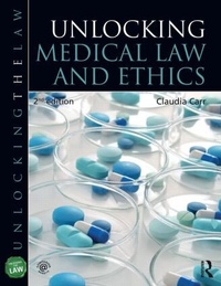 Abbildung von: Unlocking Medical Law and Ethics 2e - Routledge
