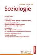 Cover: Soziologie Jg. 43 (2014) 4 - Campus