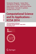 Cover: Computational Science and Its Applications - ICCSA 2014 - Springer