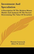 Cover: Investment And Speculation - Kessinger Publishing