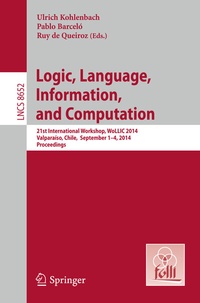 Abbildung von: Logic, Language, Information, and Computation - Springer