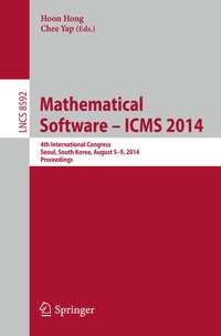 Enlarge image Cover: Mathematical Software -- ICMS 2014 - Springer