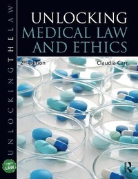 Enlarge image Cover: Unlocking Medical Law and Ethics 2e - Routledge