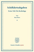 Cover: Schiffahrtsabgaben. - Duncker & Humblot