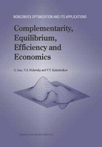 Enlarge image Cover: Complementarity, Equilibrium, Efficiency and Economics - Springer