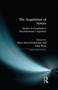 Cover: The Acquisition of Syntax - Routledge