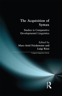 Enlarge image Cover: The Acquisition of Syntax - Routledge