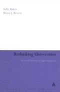 Cover: Rethinking Universities - Continuum Publishing Corporation