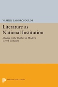 Cover: Literature as National Institution - Princeton University Press