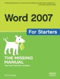 Cover: Word 2007 for Starters: The Missing Manual - O'Reilly