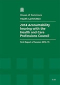Cover: 2014 accountability hearing with the Health and Care Professionals Council - TSO