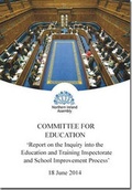 Cover: Report on the Inquiry into the Education and Training Inspectorate and school improvement process - Stationery Office Books
