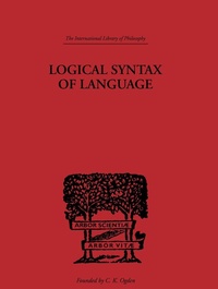 Enlarge image Cover: Logical Syntax of Language - Routledge