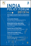Cover: India Policy Forum 2013-14 - SAGE Publications India Pvt Ltd