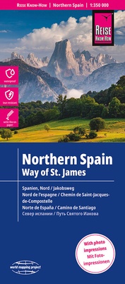 Abbildung von: Reise Know-How Landkarte Spanien Nord mit Jakobsweg / Northern Spain and Way of St. James (1:350.000) - Reise Know-How Verlag Peter Rump GmbH