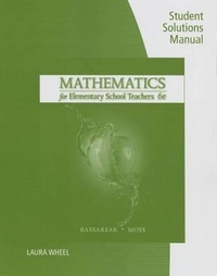 Abbildung von: Student Solutions Manual for Bassarear's Mathematics for Elementary School Teachers, 6th - CENGAGE Learning Custom Publishing