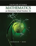 Cover: Explorations, Mathematics for Elementary School Teachers - CENGAGE Learning Custom Publishing