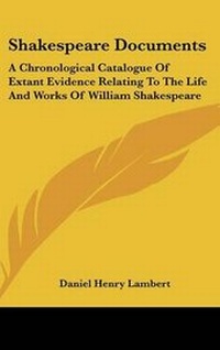 Abbildung von: Shakespeare Documents - Kessinger Publishing