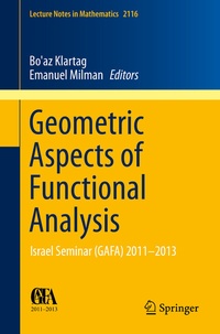 Abbildung von: Geometric Aspects of Functional Analysis - Springer