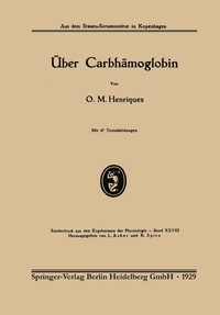 Abbildung von: Über Carbhämoglobin - J.F. Bergmann-Verlag