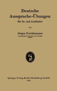 Abbildung von: Deutsche Aussprache-Übungen für In- und Ausländer - J.F. Bergmann-Verlag