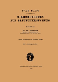 Abbildung von: Mikromethoden zur Blutuntersuchung - J.F. Bergmann-Verlag