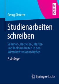 Abbildung von: Studienarbeiten schreiben - Springer Gabler