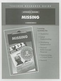 Enlarge image Cover: Missing Teacher Resource Guide - Saddleback Educational Publishing, Inc.