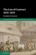 Cover: The Law of Contract 1670-1870 - Cambridge University Press