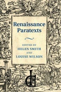 Cover: Renaissance Paratexts - Cambridge University Press