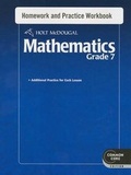 Cover: Homework and Practice Workbook Grade 7 - Holt McDougal