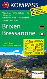 Abbildung von: KOMPASS Wanderkarte Brixen /Bressanone - KOMPASS-Karten