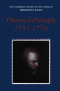 Cover: Theoretical Philosophy, 1755-1770 - Cambridge University Press