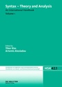 Cover: Syntax - Theory and Analysis. Volume 1 - De Gruyter Mouton