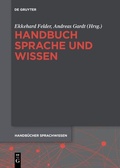 Cover: Handbuch Sprache und Wissen - De Gruyter