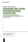 Cover: Scrambling ohne Informationsstruktur? - De Gruyter Akademie Forschung