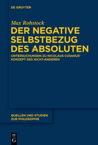 Abbildung von: Der negative Selbstbezug des Absoluten - De Gruyter