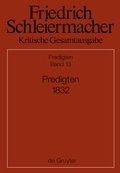 Cover: Predigten 1832 - De Gruyter