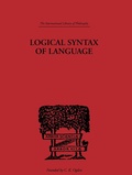 Cover: Logical Syntax of Language - Routledge