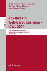 Enlarge image Cover: Advances in Web-Based Learning -- ICWL 2014 - Springer