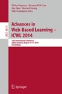 Cover: Advances in Web-Based Learning -- ICWL 2014 - Springer