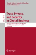 Cover: Trust, Privacy, and Security in Digital Business - Springer