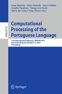 Abbildung von: Computational Processing of the Portuguese Language - Springer