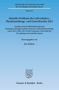 Abbildung von: Aktuelle Probleme des Luftverkehrs-, Planfeststellungs- und Umweltrechts 2013 - fibre