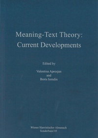 Abbildung von: Meaning-Text Theory: Current Developments - Peter Lang Verlag