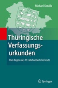 Cover: Th&uuml;ringische Verfassungsurkunden - Springer