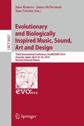 Cover: Evolutionary and Biologically Inspired Music, Sound, Art and Design - Springer